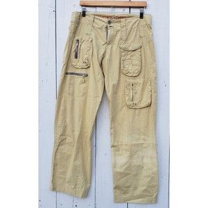 Johnny Was Pete & Greta 6 Marika Cargo Pant Vintage Yellow NO BELT